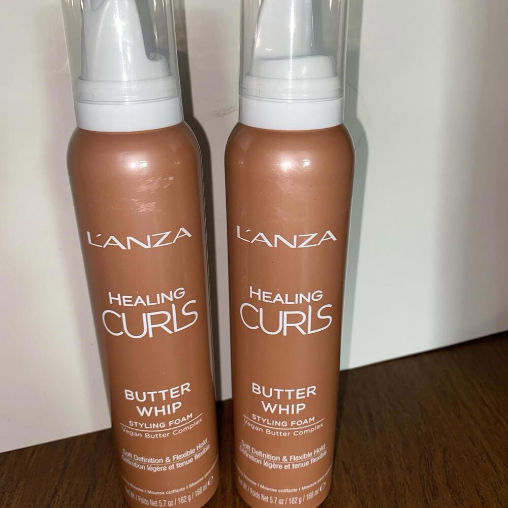 (2) NEW Lanza Curls Butter Whip Styling Foam 5.7oz